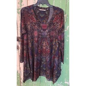 Soft Surroundings Multicolor Patterned Tunic Size Small